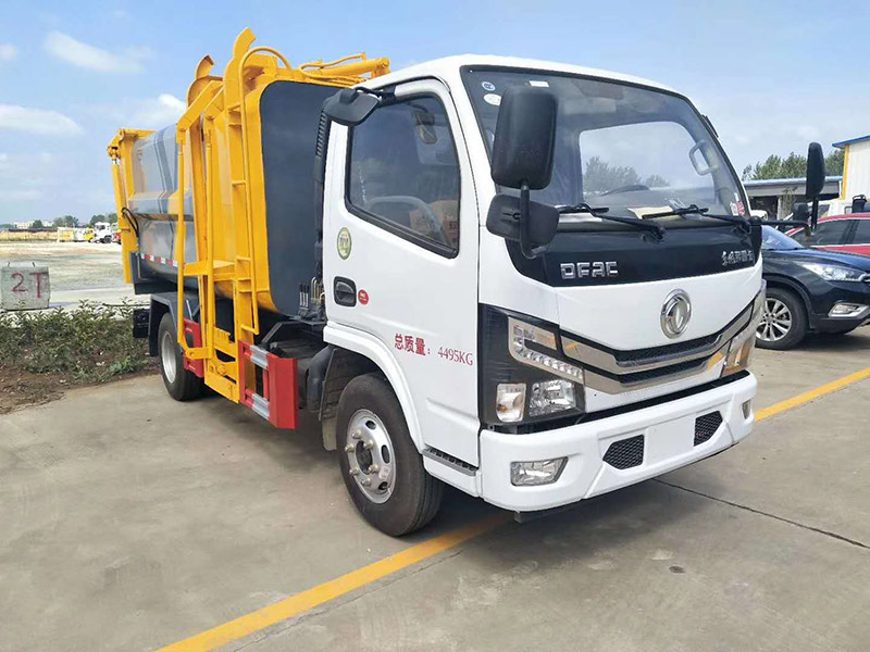 國(guó)六東風(fēng)多利卡掛桶式垃圾車(chē)