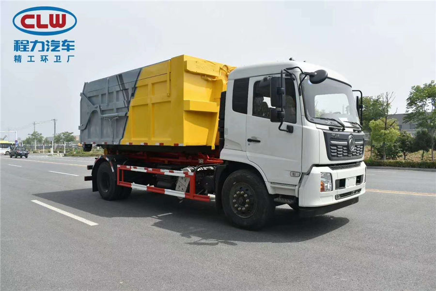 國六東風天錦勾臂式垃圾車