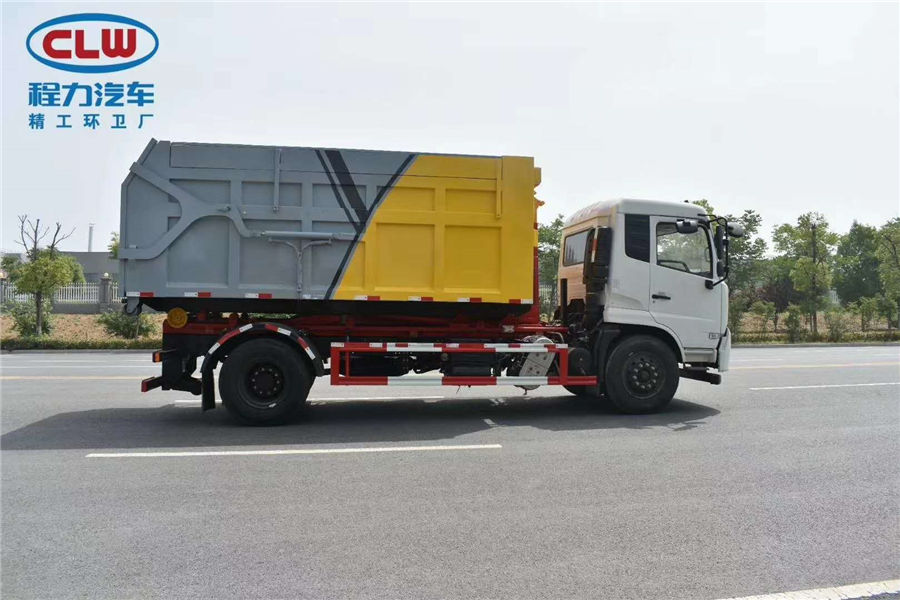 國六東風天錦勾臂式垃圾車