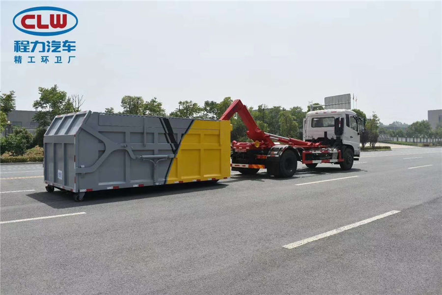 國六東風天錦勾臂式垃圾車