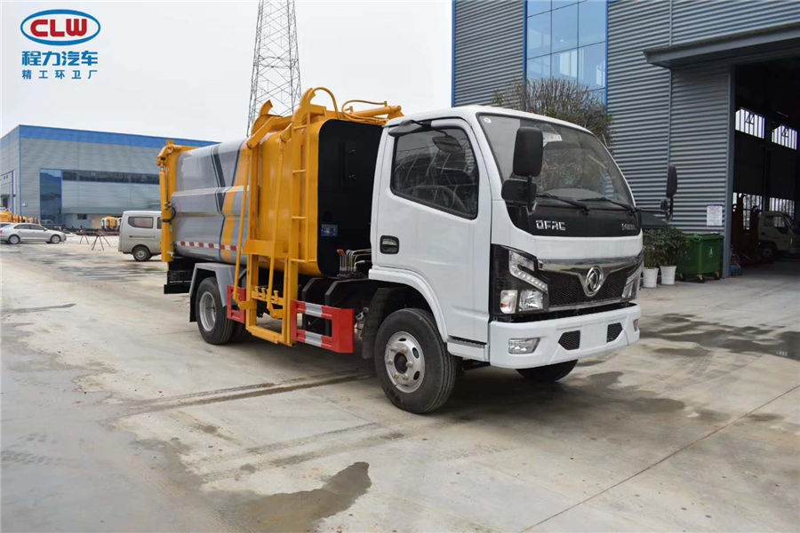 國六藍牌小多利卡側裝掛桶垃圾車