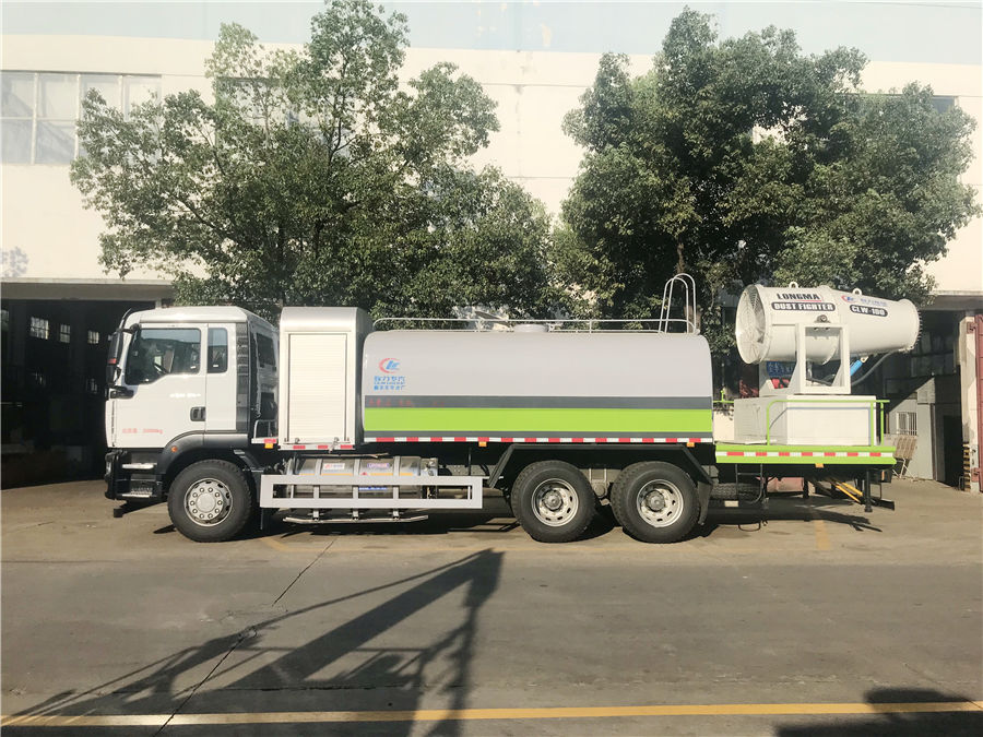 國六重汽汕德卡后雙橋灑水抑塵車