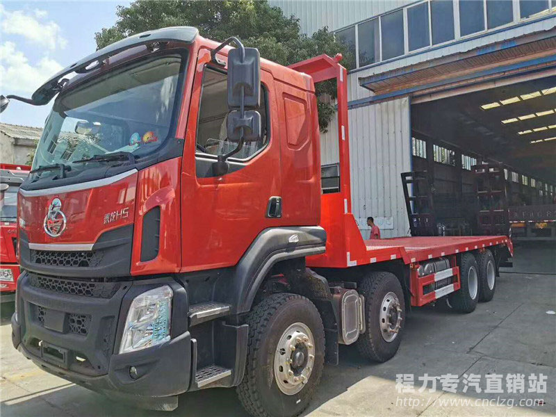 柳汽乘龍國五前四后八平板運輸車