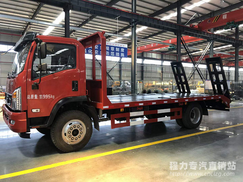 大運D912運途豪華藍牌平板車可拉150挖機