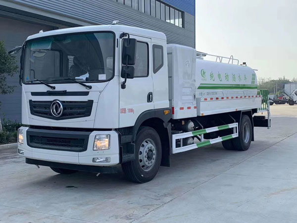 杭州客戶訂購東風純電動10方灑水車