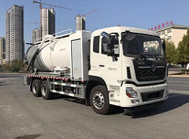 國六東風天龍后雙橋18方清洗吸污車