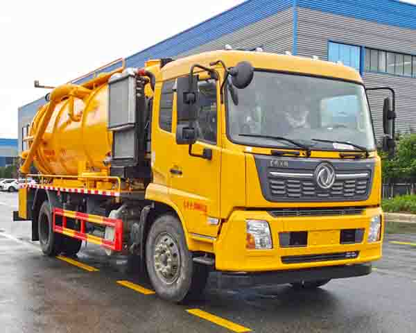 國六東風天錦10方清洗吸污車
