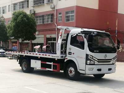 國(guó)六東風(fēng)多利卡平板一拖二清障車(chē)