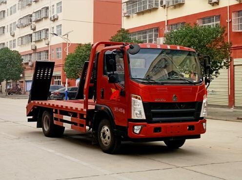 國六重汽道路摩托平板清障車