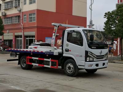 國六東風小多利卡平板一拖二清障車